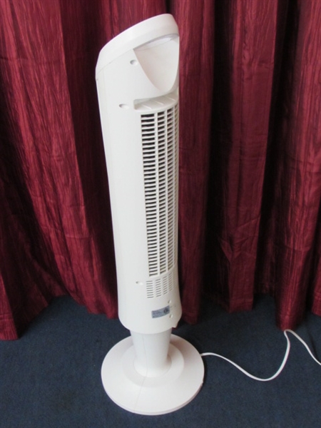 VERY NICE HONEYWELL QUIETSET TOWER FAN WITH 5 SPEEDS & TIMER