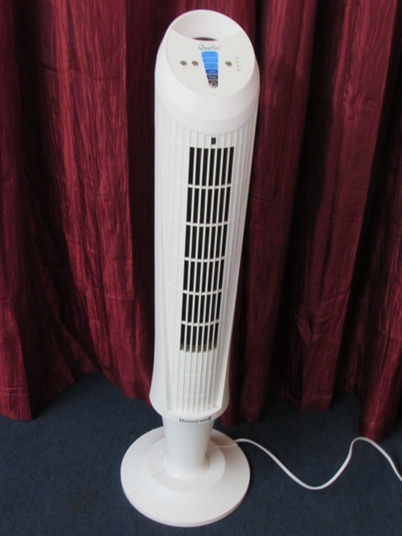 VERY NICE HONEYWELL QUIETSET TOWER FAN WITH 5 SPEEDS & TIMER