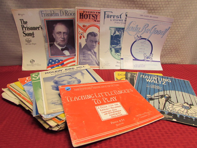 Lot Detail - HUGE COLLECTION OF ANTIQUE & VINTAGE PIANO SHEET MUSIC ...