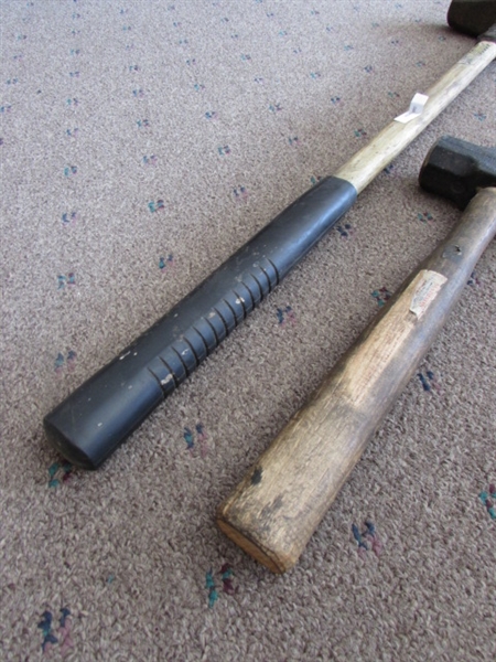 TWO HEAVY DUTY SLEDGE HAMMERS FOR THOSE TOUGH JOBS