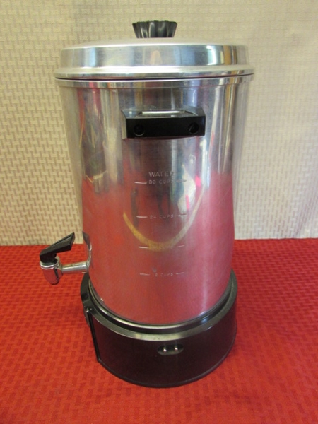 WEST BEND 12-30 CUP AUTOMATIC COFFEE MAKER URN WITH SPIGOT