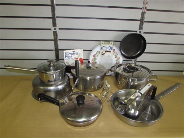 FOUR QUART PRESTO PRESSURE COOKER, POTS & PANS REVERE WARE & STAINLESS STEEL, UTENSILS & MORE