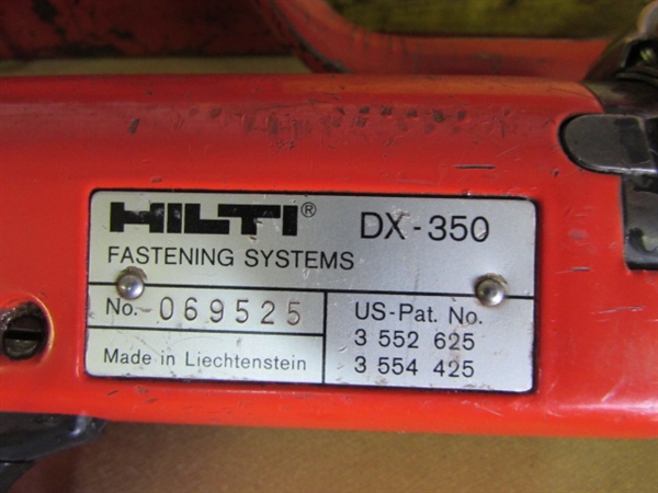 HILTI FASTENING SYSTEM IN METAL CASE - GUN, FASTENERS, CHARGES & MORE!