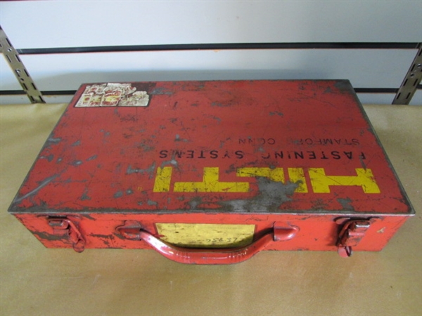 HILTI FASTENING SYSTEM IN METAL CASE - GUN, FASTENERS, CHARGES & MORE!