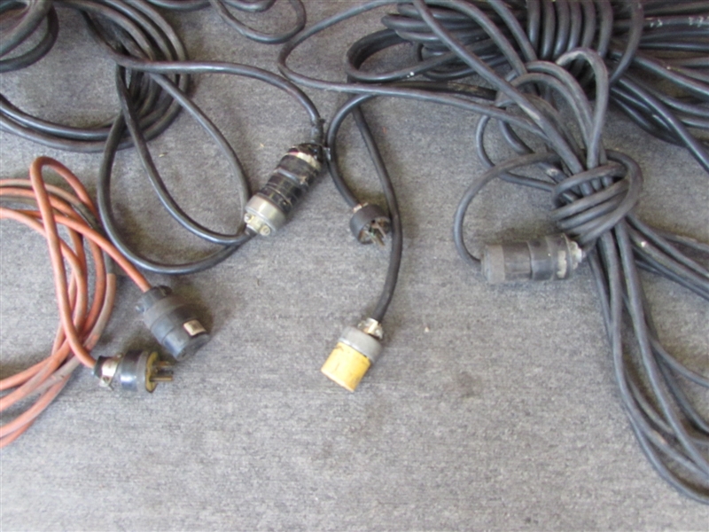 POWER & POWER EVERYWHERE! FOUR OUTDOOR EXTENSION CORDS
