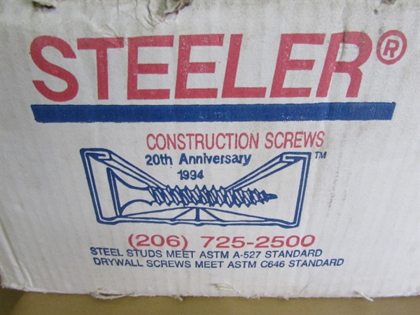 BOX OF STEELER CONSTRUCTION SCREWS