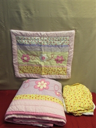 ABSOLUTELY WONDERFUL TWIN SIZE COMFORTER SET & MATTRESS COVERS PERFECT FOR YOUR LITTLE PRINCESS!