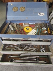 AWESOME BIG 6-DRAWER HUOT TOOL BOX WITH TOOLS!