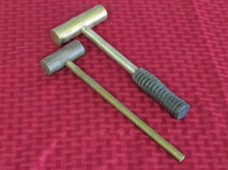 HAMMER SOFTLY WITH TWO CRAFTY BRASS HAMMERS