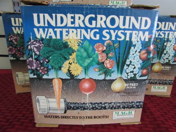 GET WATER DIRECTLY TO THE ROOTS!  5 NEW BOXES OF MAGIC PIPELINE UNDERGROUND WATERING SYSTEM!