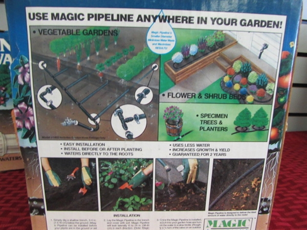 GET WATER DIRECTLY TO THE ROOTS!  5 NEW BOXES OF MAGIC PIPELINE UNDERGROUND WATERING SYSTEM!