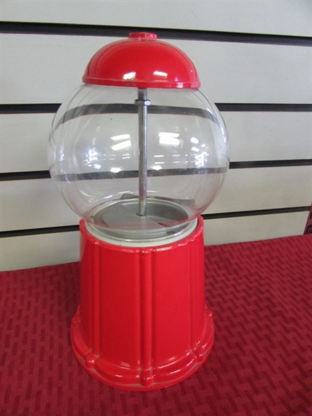 VINTAGE OLD FASHIONED GUMBALL MACHINE