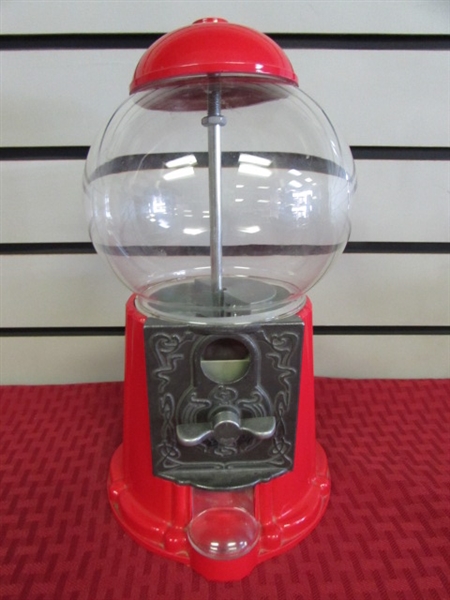 VINTAGE OLD FASHIONED GUMBALL MACHINE