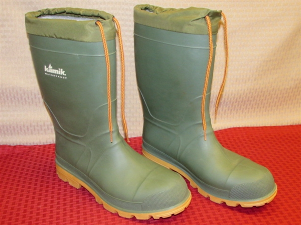 kamik lined rubber boots