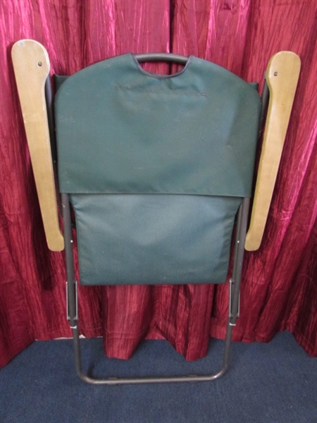 RELAX IN THIS VERY NICE COLEMAN FOLDING CHAIR PLUS A SOFT SIDE COOLER