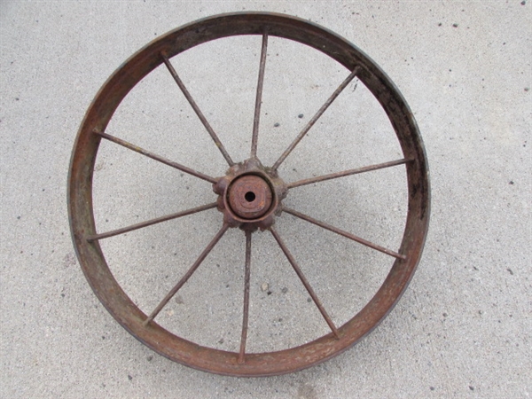 IRON RANCH WHEEL FOR DECORATION OR ?