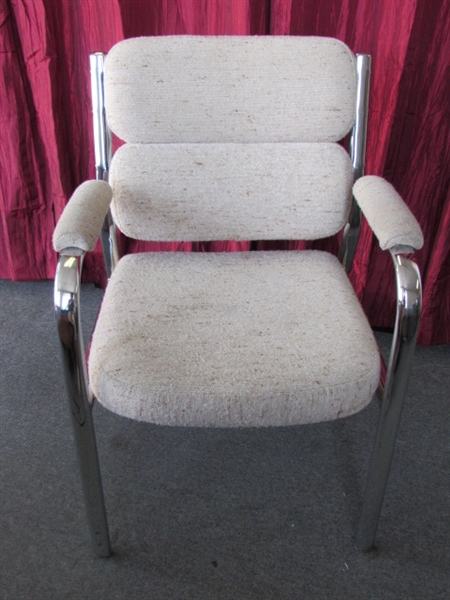 STEEL FRAME CHAIR WITH THICK CUSHIONS #2-VERY COMFY!