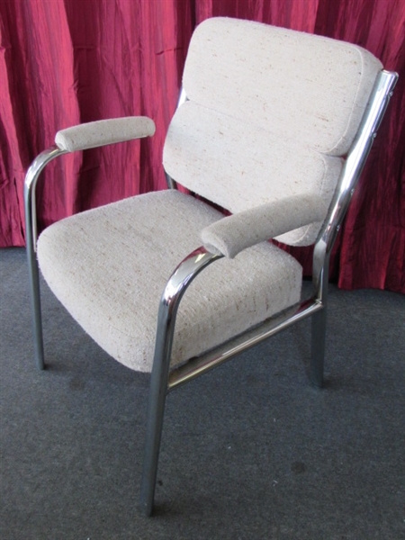 STEEL FRAME CHAIR WITH THICK CUSHIONS #2-VERY COMFY!