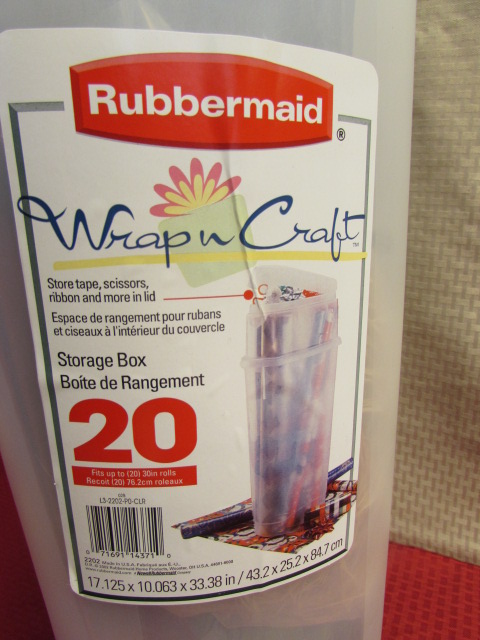 Rubbermaid Wrap N Craft Plastic Storage Container, Clear