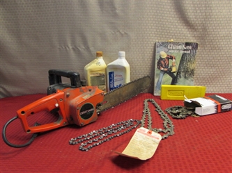 12" CRAFTSMAN ELECTRIC CHAINSAW WITH EXTRA GOODIES, TAKE A LOOK!