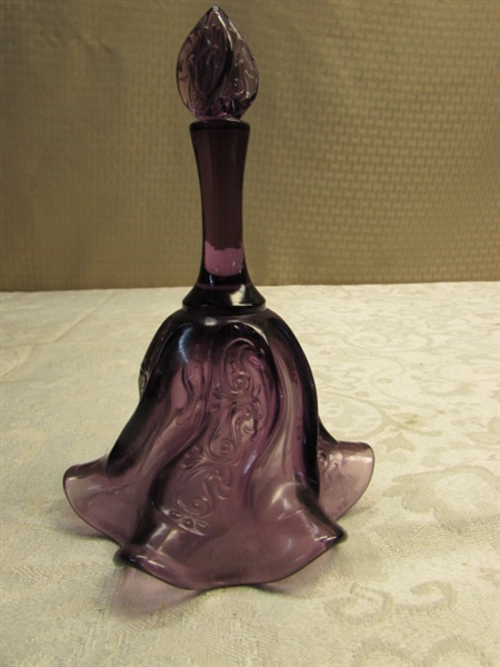 PRETTY IN PURPLE: GLASS BELL, GLASS BASKET, OVERSIZED WINE GLASS