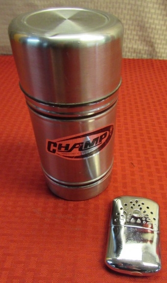 METAL HAND WARMER & THERMOS