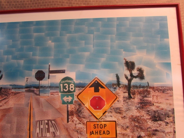 PEAR BLOSSOM HIGHWAY - DAVID HOCKNEY LARGE FRAMED PICTURE