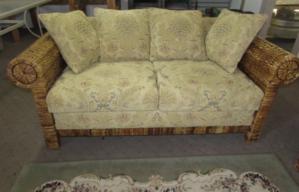 RATTAN LOVESEAT