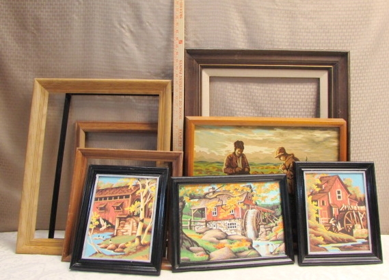 VARIOUS WOOD PICTURE FRAMES