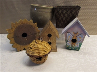 BIRDHOUSES FOR YOUR FEATHERED FRIENDS & POTS FOR YOUR PLANTS
