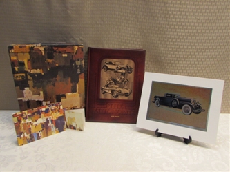 BEAUTIFUL LEATHER BOUND COFFEE TABLE BOOK "THE AUTOMOBILE"