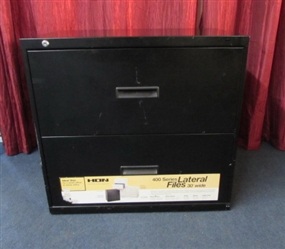 2 DRAWER HON LATERAL FILING CABINET WITH KEY