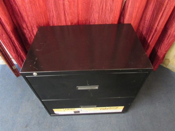 2 DRAWER HON LATERAL FILING CABINET WITH KEY