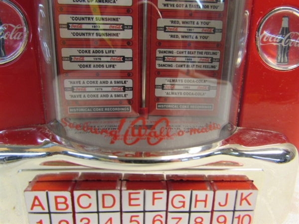 DIE CAST TABLE TOP COCA COLA MUSICAL JUKEBOX COIN BANK
