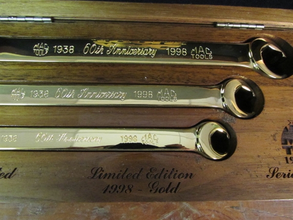 MAC TOOLS 60TH ANNIVERSARY GOLD PLATED LINE WRENCH SET