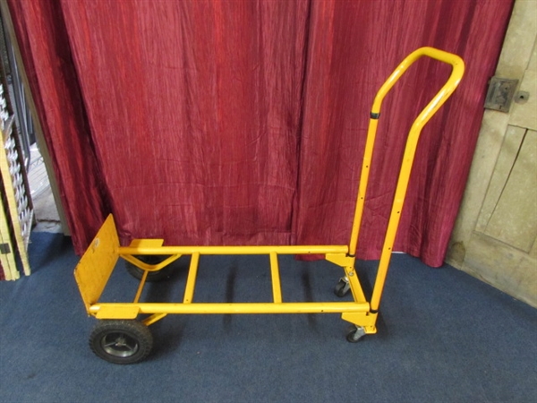 OLYMPIA HAND TRUCK THAT CONVERTS INTO A FLATBED CART