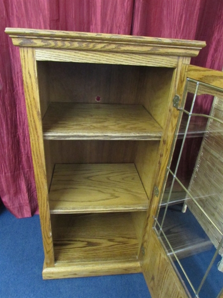 OAK CURIO CABINET