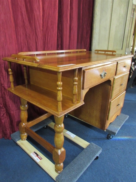 VINTAGE ALL WOOD DESK