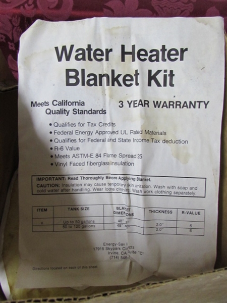 NEW HOT WATER HEATER BLANKET