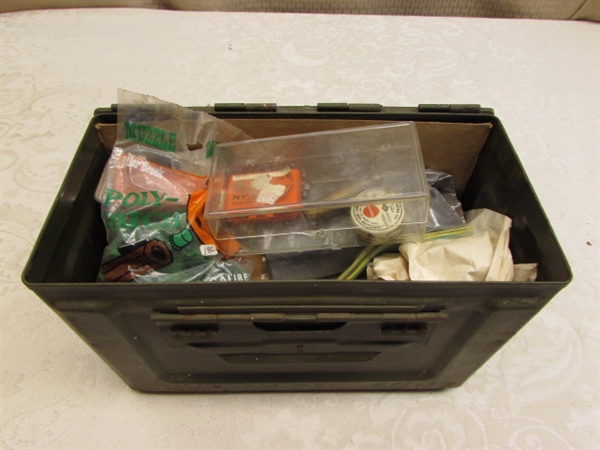 AMMO BOX WITH BLACK POWDER SUPPLIES