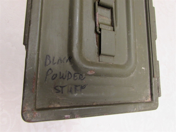 AMMO BOX WITH BLACK POWDER SUPPLIES