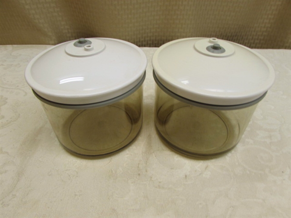 4 SNAIL FOODSAVER VACUUM SEAL CANISTERS