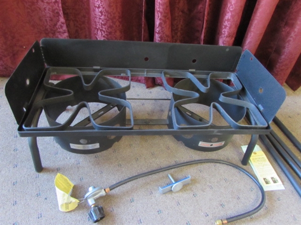 2 CACHE COOKER PROPANE STOVE BASES **PARTS ONLY**NO BURNERS INCLUDED**