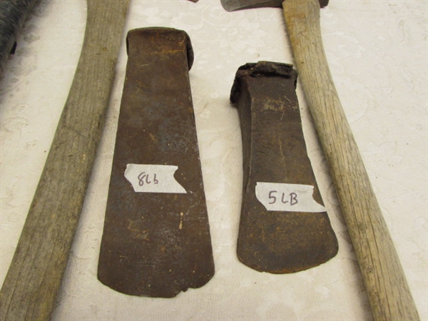 SPLITTING WEDGES, AXE, AND PICKAXE