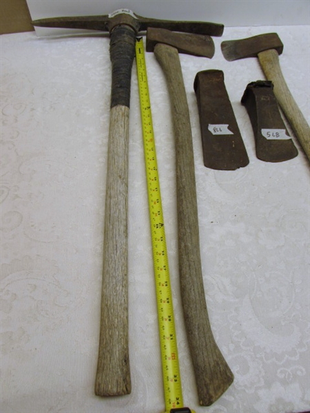 SPLITTING WEDGES, AXE, AND PICKAXE