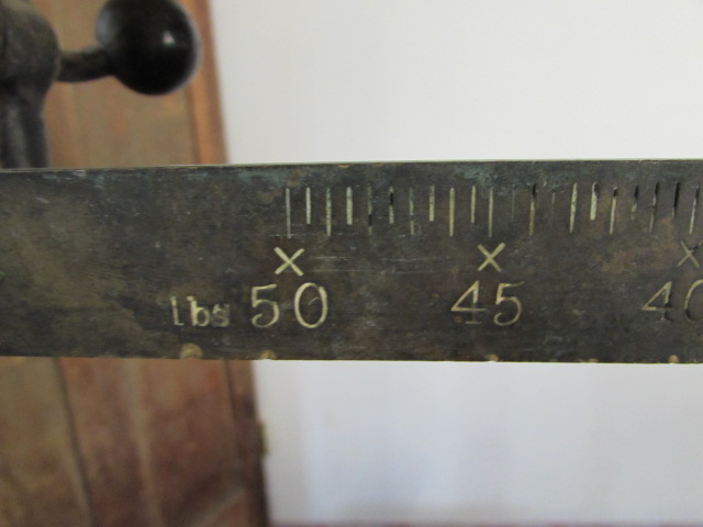 Solid Wood and Steel Antique Grain Scale, Pre-1900’s
