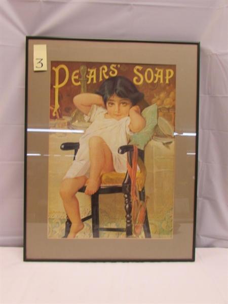 PEARS' SOAP MATTED & FRAMED PRINT