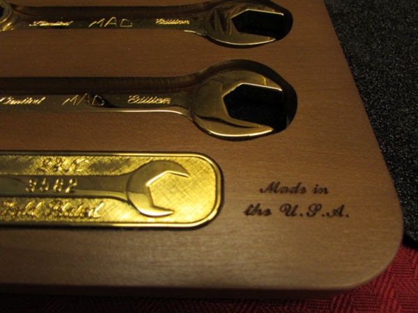 MAC TOOLS 24K GOLD PLATED 3 PIECE WRENCH SET