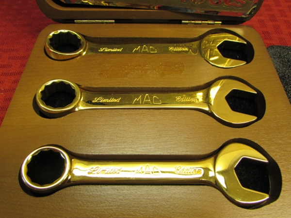 MAC TOOLS 24K GOLD PLATED 3 PIECE WRENCH SET
