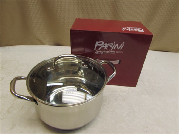 PARINI SIGNATURE SERIES 7 QUART DUTCH OVEN WITH LID - NEW IN BOX